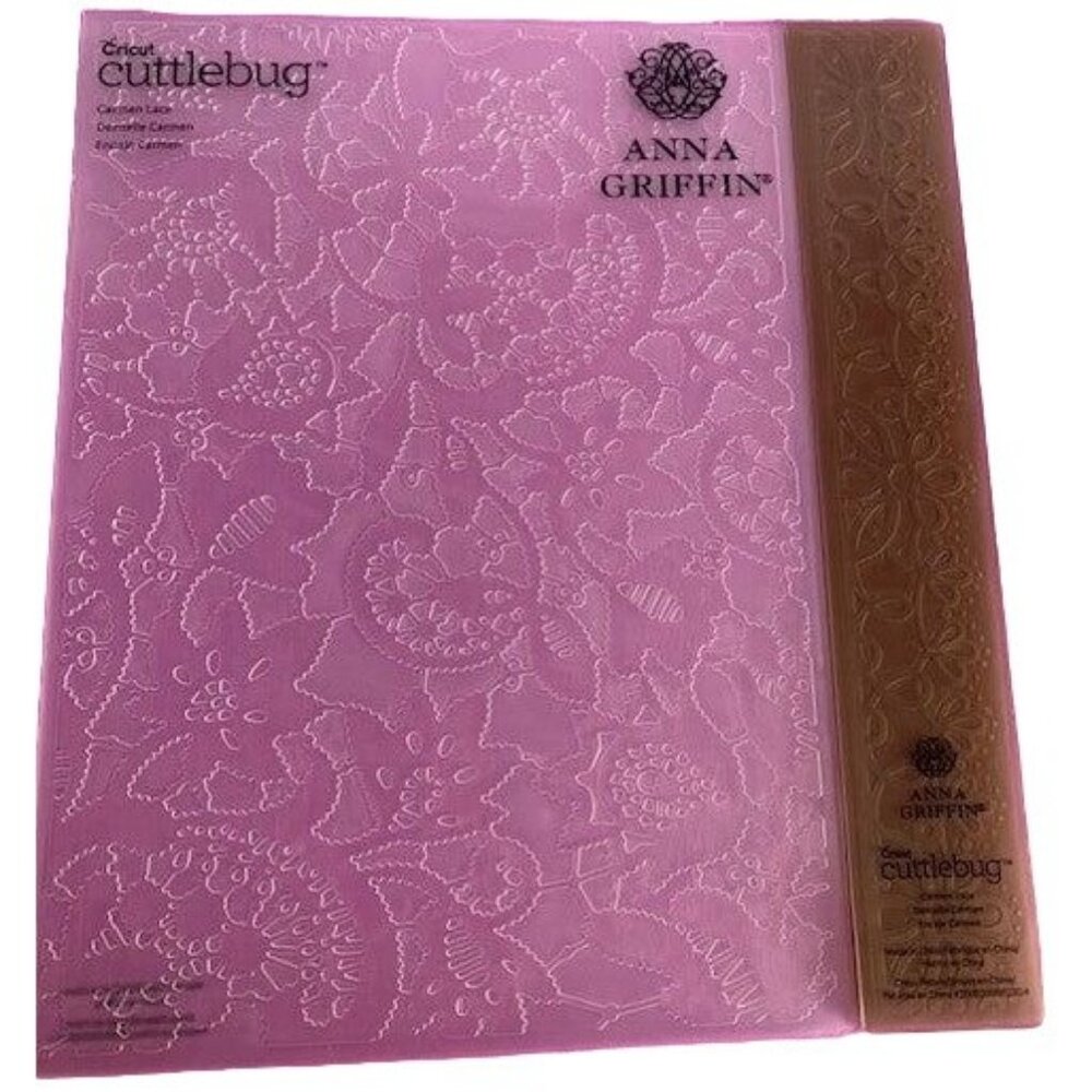 Anna Griffin Carmen Lace Embossing Folder & Border Set 5"x7" Cuttlebug Craft
